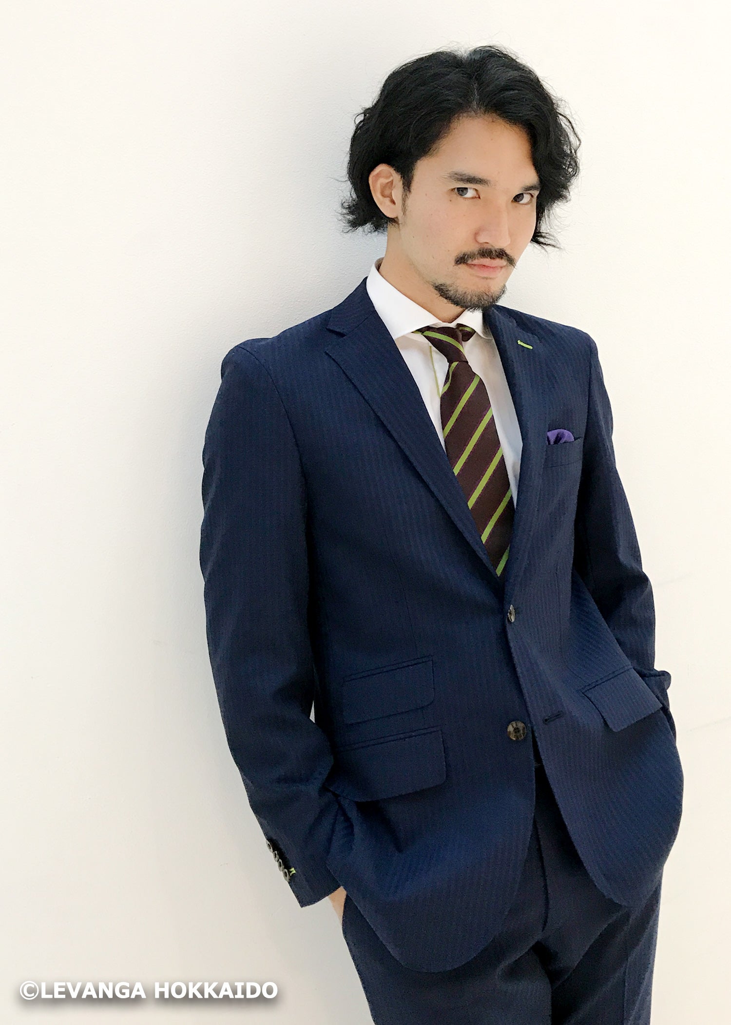 銀座 山形屋/シングルスーツ/ロロピアーナ/ネイビー/美品/セットアップ 銀座 山形屋/シングルスーツ/ロロピアーナ/ネイビー/美品/セットアップ