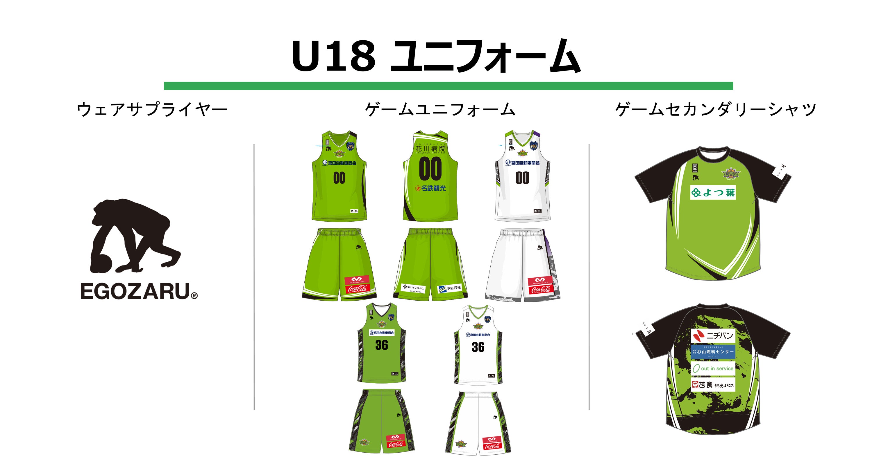 LEVANGA HOKKAIDO U18 ユニフォーム